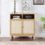 Armoire en rotin avec rangement