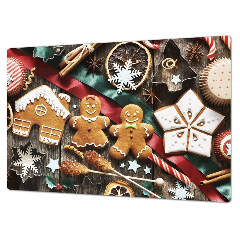 Stove Top Cover - Gingerbread Cookies Gas and Electric Cook Top Cover Noodle Board, Single - 31.5" x 20.5"