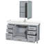 Sheffield 60" Bathroom Vanity Set with Mirror and Medicine Cabinet-59388357-59388358