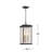 Estate - 3-Light Outdoor Pendant - Black with Brass Accent - Rain Glassware Shade