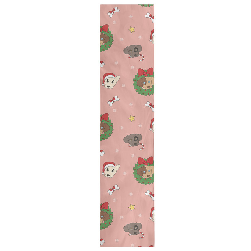 L 90 po x l 16 po, Pêche / gris / vert, Mélange de coton