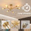 Industrial 6-Light Retro Chandelier Lamps Ceiling Light For Bedroom Living Room Lamp-1655762527