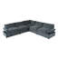 Canapé modulaire rembourré en polyester gris foncé