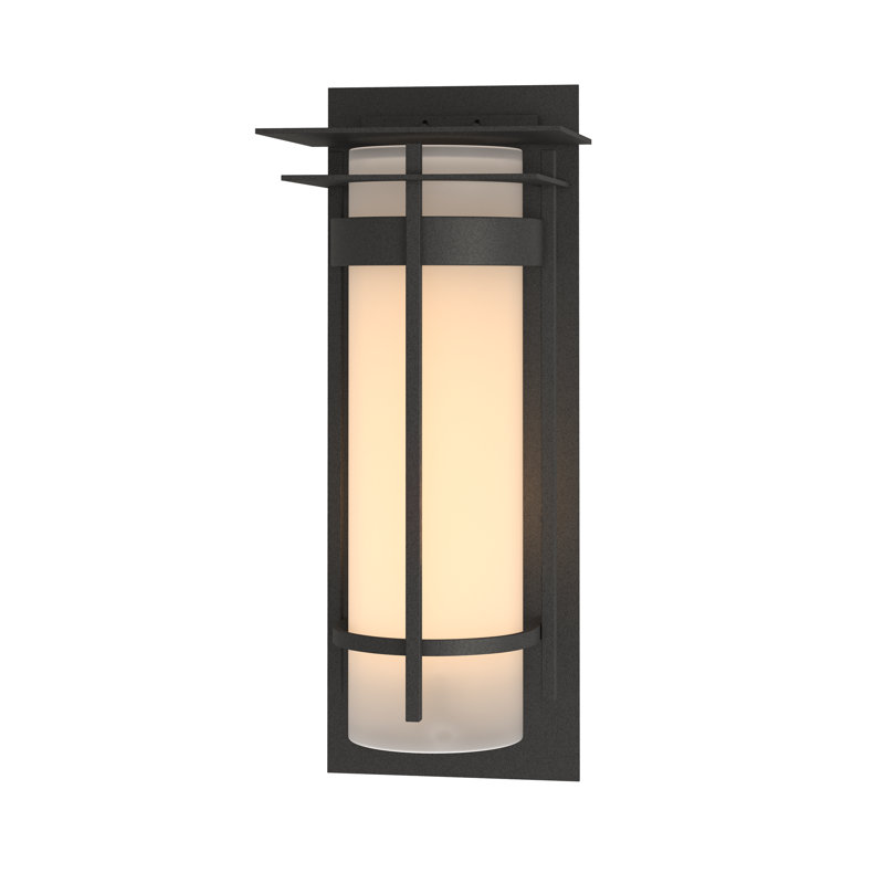 Banded 1 - Bulb Outdoor Flush Mount, Natural Iron, 12.5" H x 6" W x 4.7" D