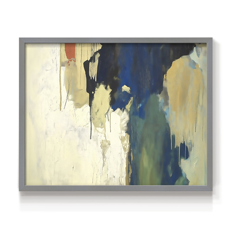 Abstrait, série XIX, reproduction encadrée, H 11 po x l 14 po, Gris