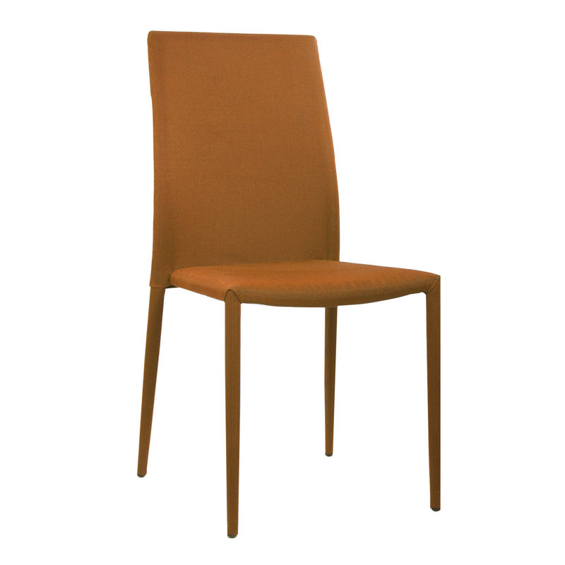 Armless Stacking Chair, Orange