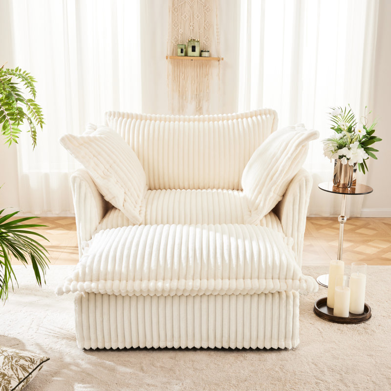 Chaise avec accoudoirs Cozy Gaming, Cream