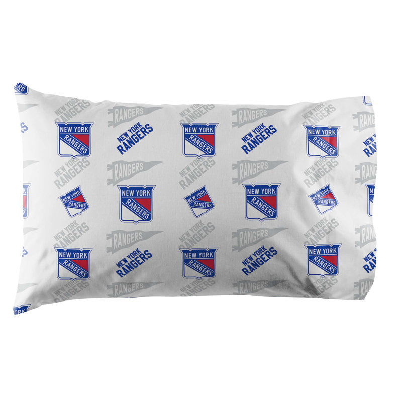 NHL Bed Sheet Sets By Sweet Home Collection, New York Rangers - Full, Full Sheet Set with 2 Pillowcases