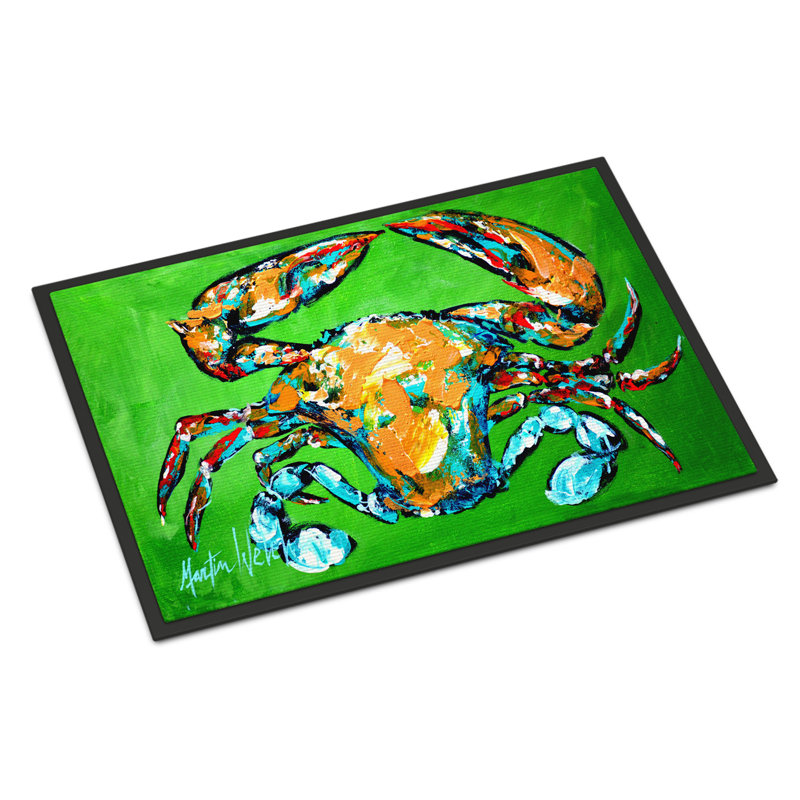 Tapis de porte d’intérieur antidérapant à grande charge pour la crabe, Rectangle 1 pi 6 po x 2 pi 3 po