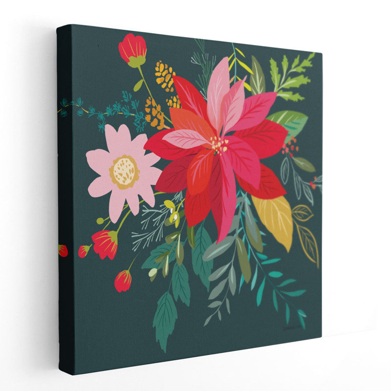 «Graphic Christmas I», reproduction d'art sur toile, H 20 po x l 20 po