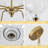 Vintage Chandelier 6-Light Pendant Lights Kitchen Island Lighting Flower Glass Shade (Bulbs Not Included)-1705813834