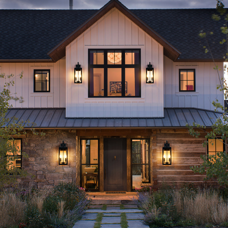 1-Lights 17.6''H Outdoor Wall Lighting Fixtures Sconce,Front Porch Exterior Light