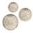 Ensemble de décorations murales en bois sculpté 3 pièces Medallion