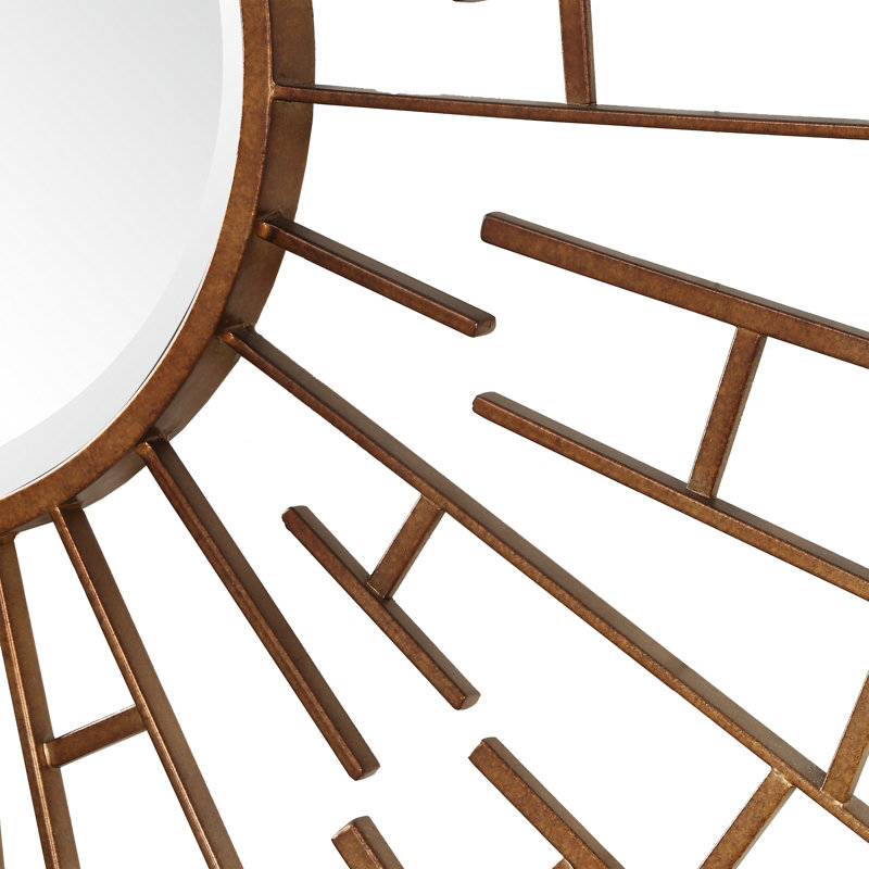 Latitude Run® Eliades Bronze Round Mirror