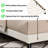 3D Upholstered Full Bed In White - Modern Look Adjustable Headboard No Box Spring Size Height For A Good Night's Sleep Plywood Construction-1742049938
