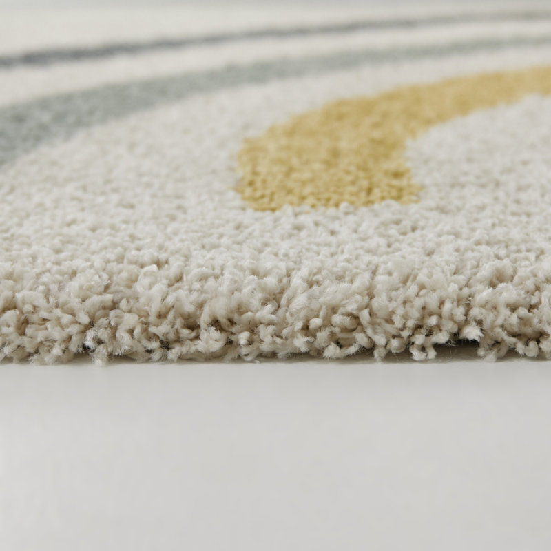 Tapis à poils longs Aldiana, Rectangle 7 pi 10 po x 10 pi, Ivoire ivoire