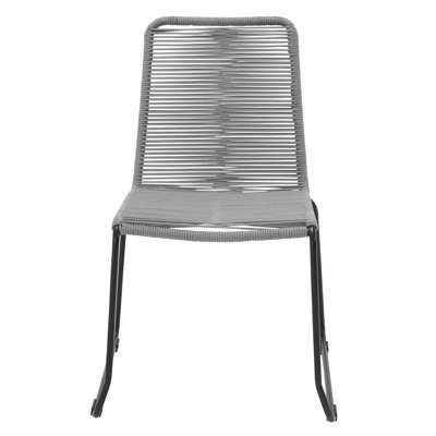 Nealy Stackable Outdoor Patio Dining Side Chair with Cushion