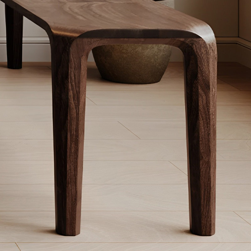 Banc en bois massif Niyaz, H 17,71 po x l 70,86 po x P 12,59 po
