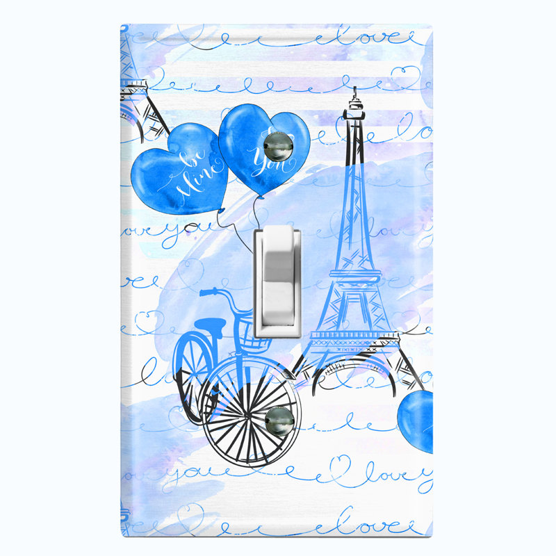 Plaque murale d'interrupteur à bascule 1 tour Paris Eiffel