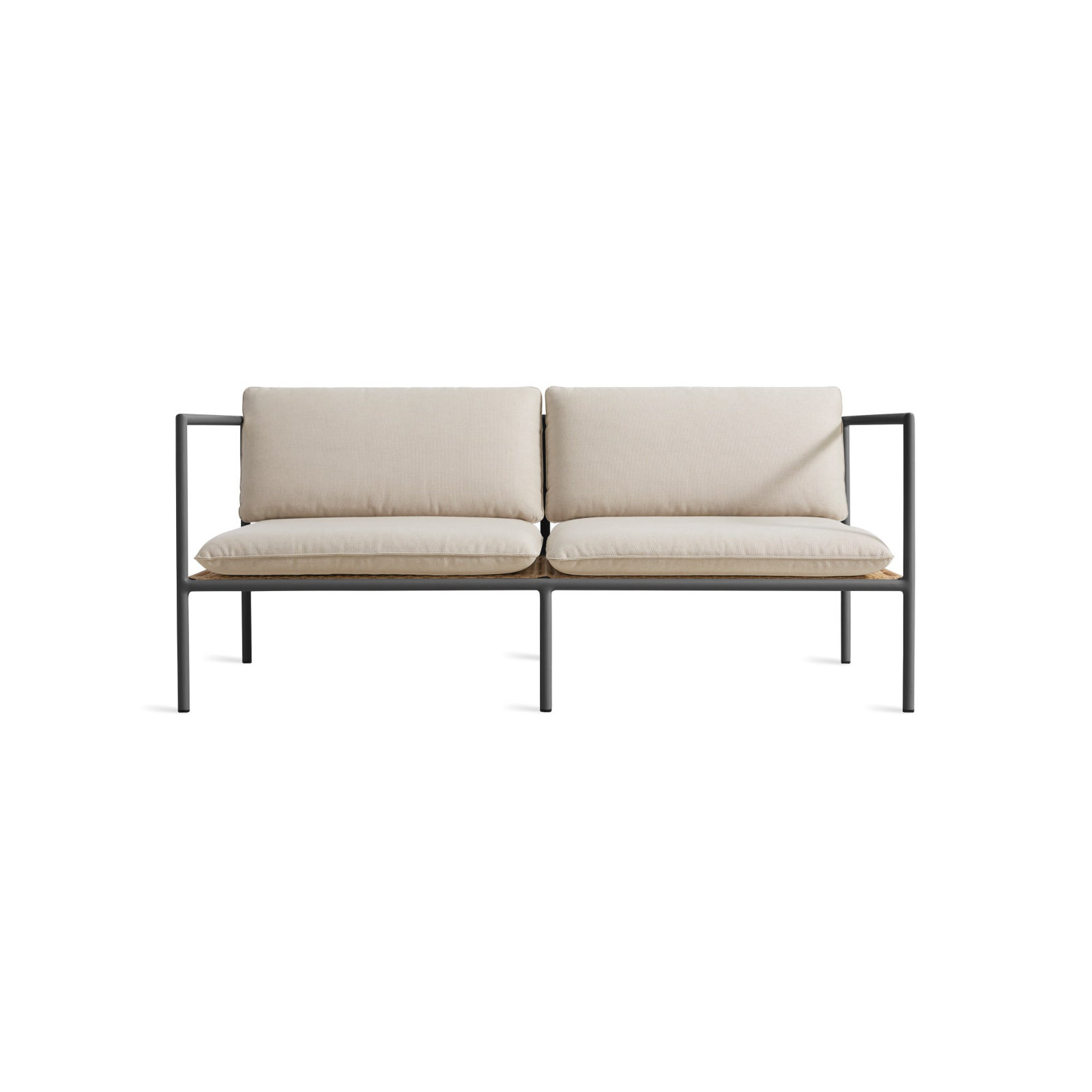 Dog Days 62'' Wide Loveseat with Sunbrella® Cushions, Sunbrella Linen, Charcoal