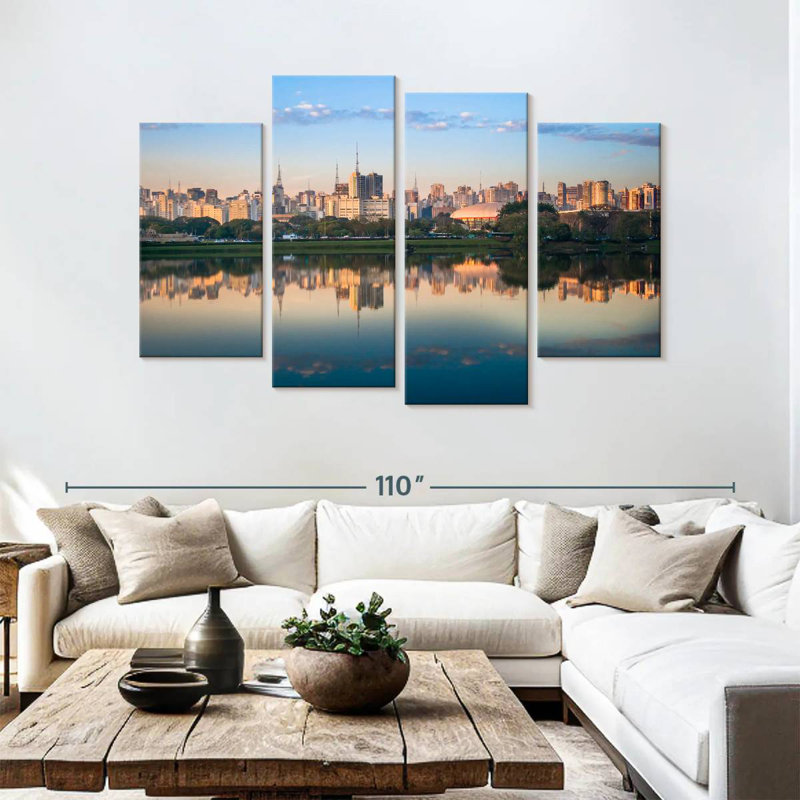Sireci Sao Paulo Skyline Reflection, 54" H x 84" W