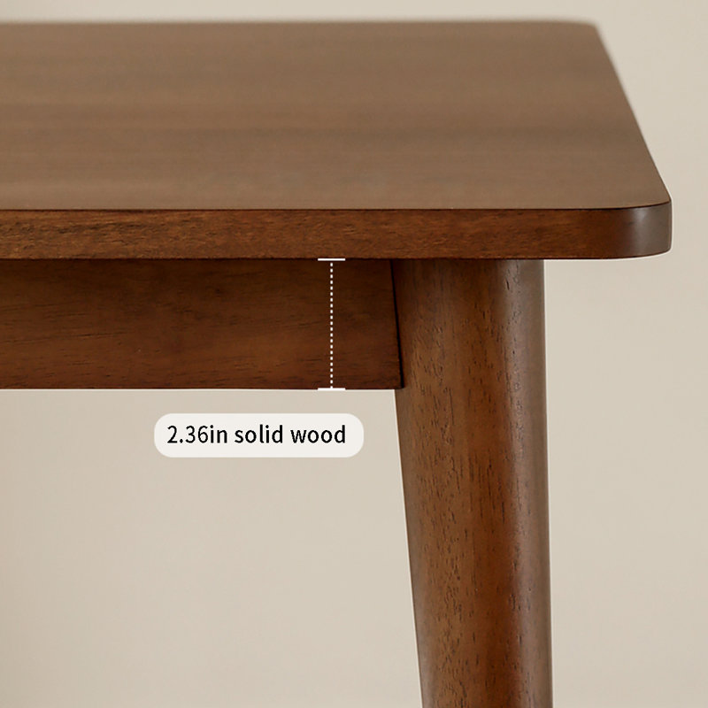 Mykhi Solid Wood Dining Table, 29.92"H x 62.99"L x 35.43"W