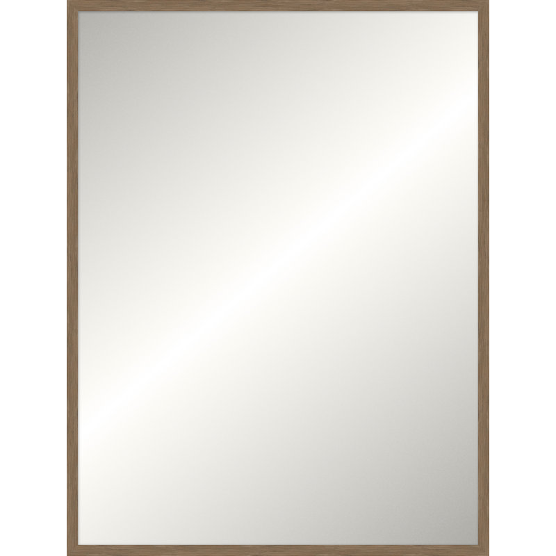 Brown Pinebridge Mirror, Non-Beveled, Rectangle 49.75" x 37.75"