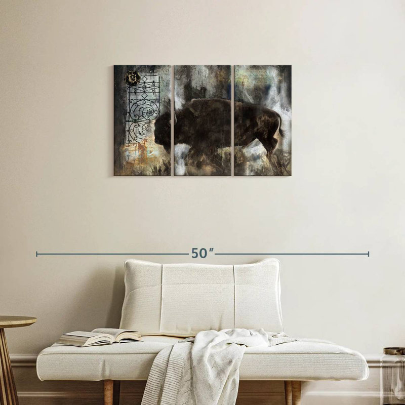 Brampt Wandering Buffalo, 20" H x 33" W