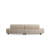 Cobert U-Shape Corner Sofa, Cream Color, 118.1 x 39.4 x 27.6 Inches | Frame: Beech Wood & Chipboard, 100% Polyester Fabric, 28 DNS Foam Back | Fixed Cushions, 2 Pillows Included, Stylish & Comfortable for Modern Living Rooms