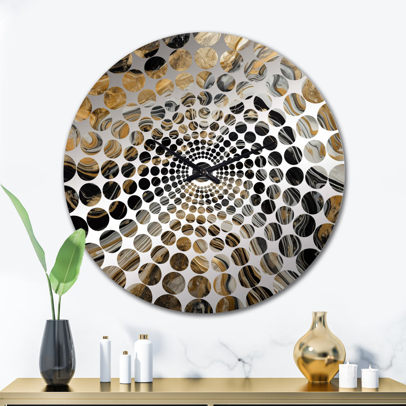Libero - Abstract Marble Wall Clock, Extra Large