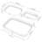 Transparent Double Zipper Bag Travel Toiletry Storage Bag Set Of Three