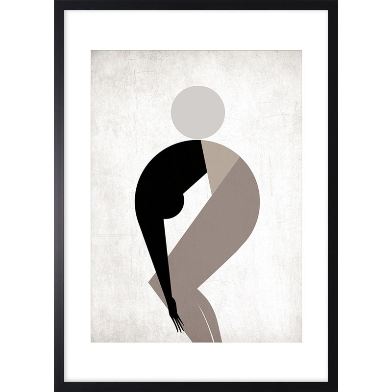Zen Man 1 Piece Single Picture Frame Wall Art