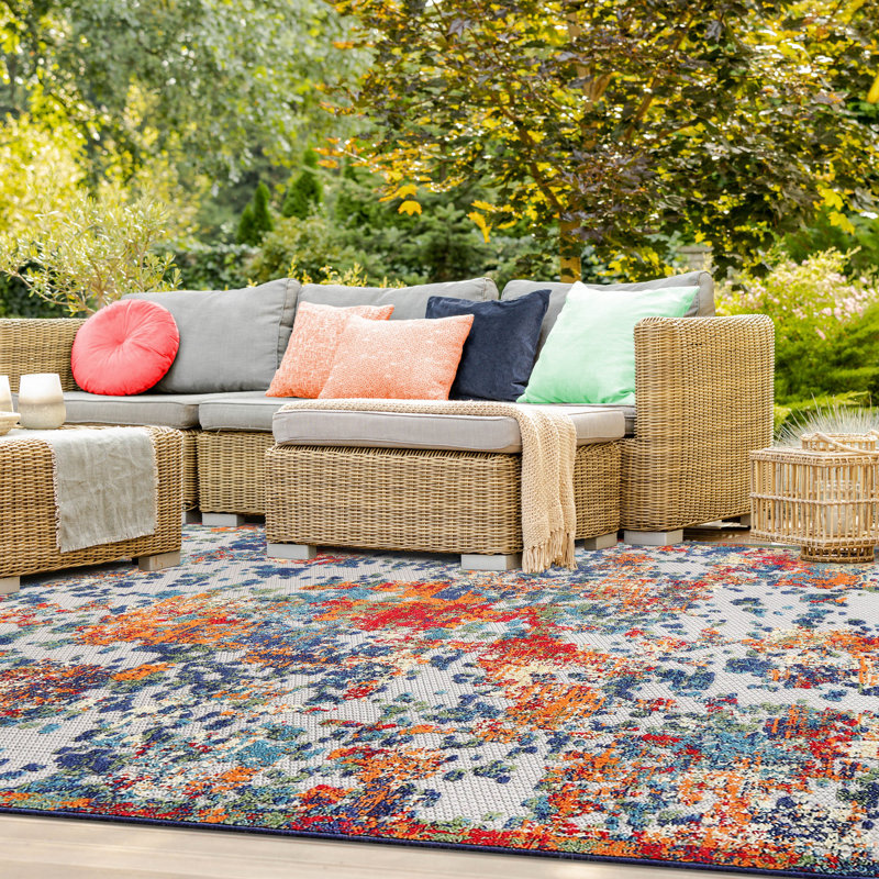 Tapis de jardin ou de patio Atthia, Rectangle 5 pi 2 po x 7 pi 2 po