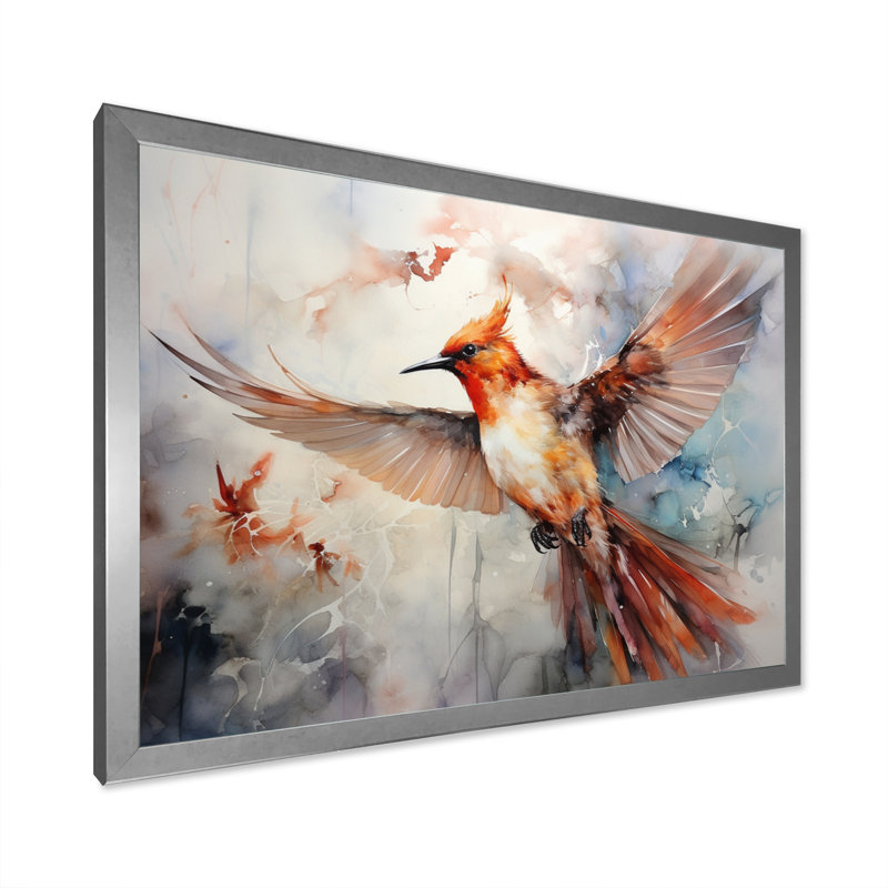 Bird Grace In Motion II - Animals Wall Art Prints, H 30 po x l 40 po x P 1,5 po, Cadre photo argenté