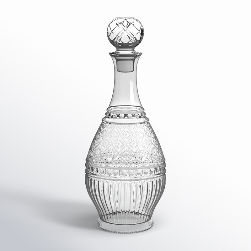 Claro Pink Wine Decanter, Transparent