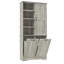 Armoire de rangement pour salle de bain, panier à linge inclinable, plusieurs espaces de rangement, style autoportant-1452049809
