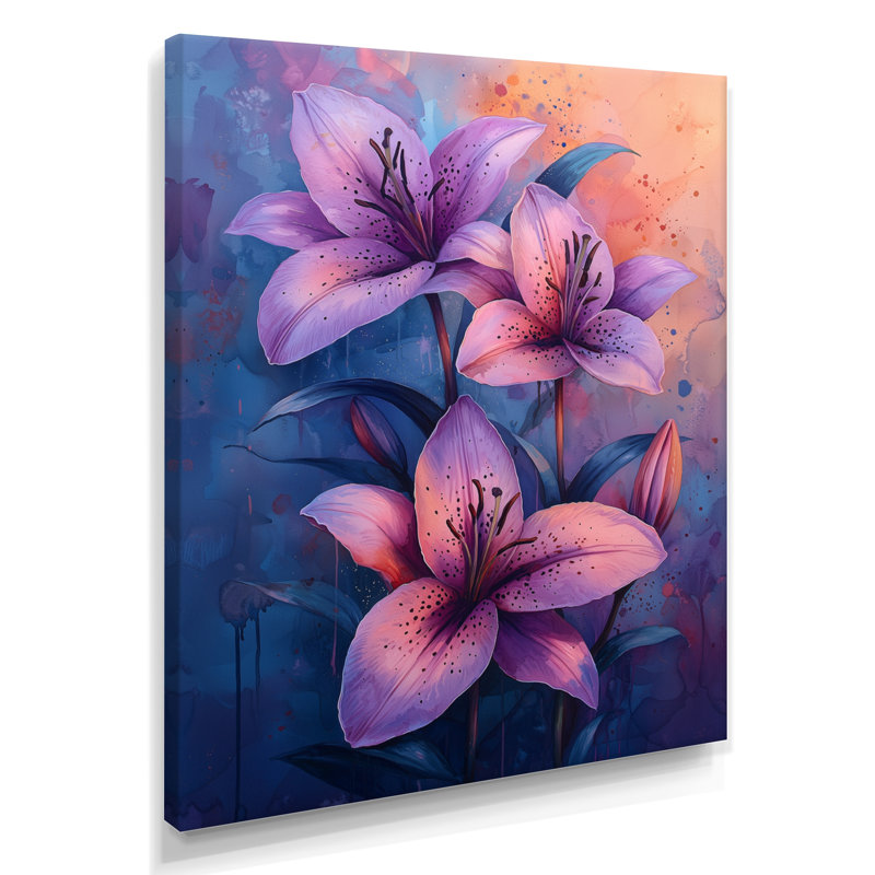 Shelbi - Floral Canvas Art Print, H 32 po x l 16 po, Toile tendue, Ne s’applique pas