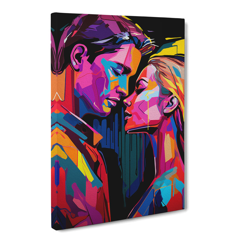 Lovers Pop Art No.2 - Wrapped Canvas, 50cm H x 35cm W x 3cm D