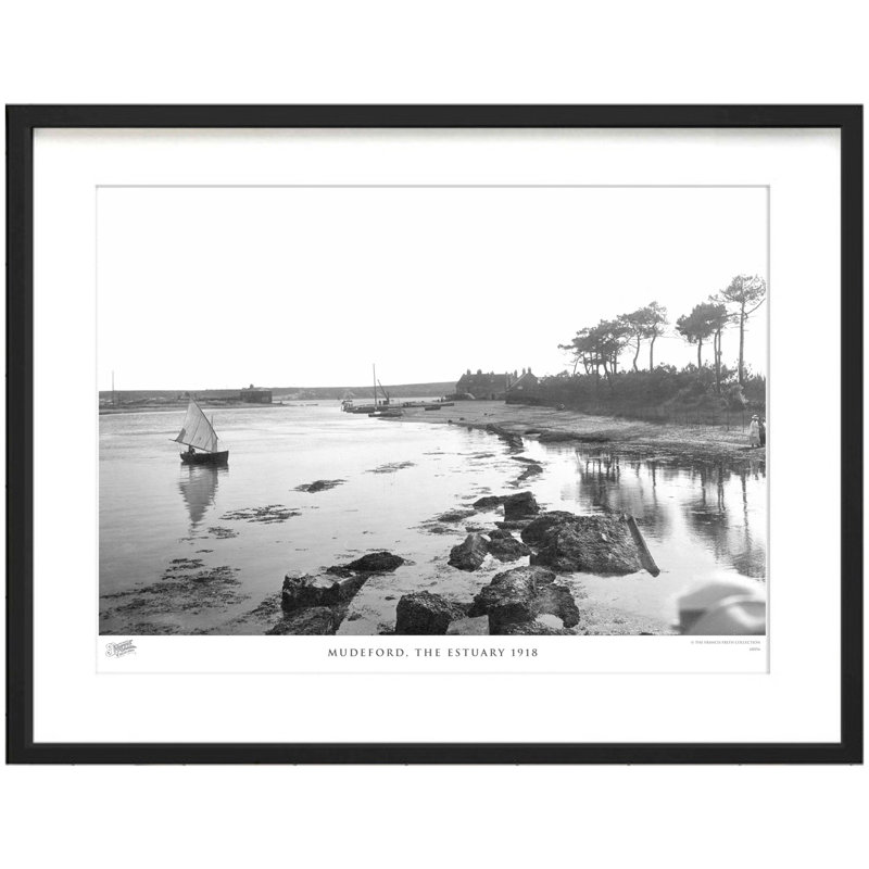 Mudeford, The Estuary 1918 by Francis Frith - Single Picture Frame Print, 45cm H x 60cm W x 2.3cm D