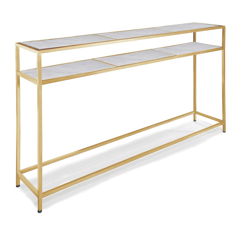 Echelon 54'' W Console Table, Natural Brass, 30.5" H x 54" W x 11.75" D