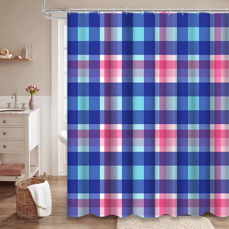 Rideau de douche Plaid Kitchen, L 72 po x l 78 po
