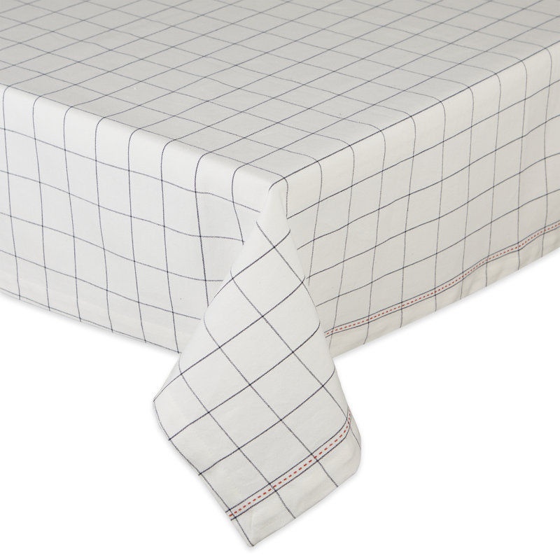 Aeroome Rectangle Plaid Cotton Tablecloth Weight
