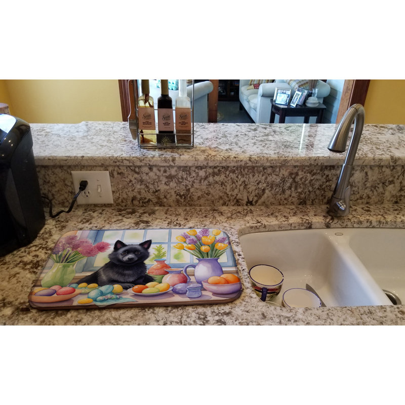 Tapis de séchage Decorating Pâques Schipperke