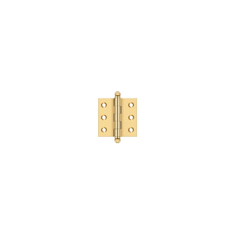 Deltana CH2020U26D 2" x 2" Hinge, w/ Ball Tips in Brushed Chrome Pair, Brass