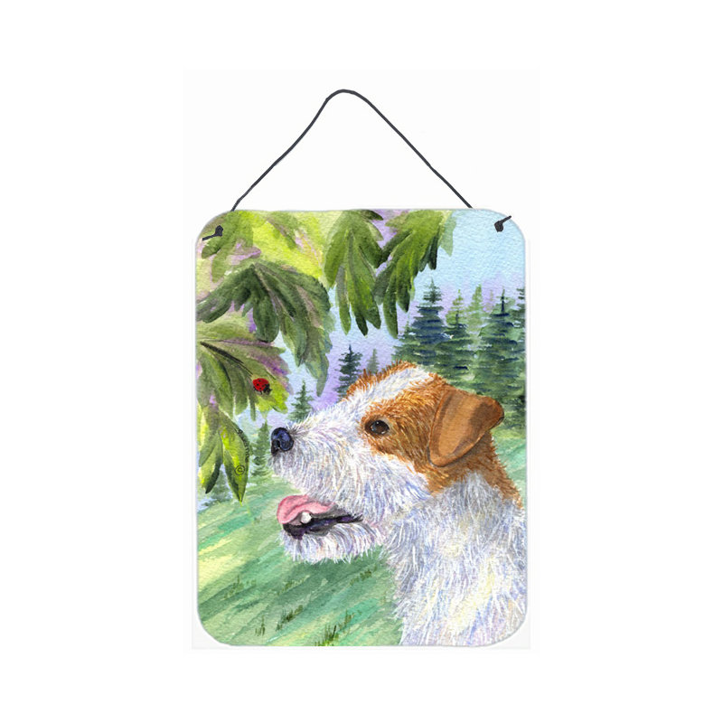 Jack terrier, reproduction d’art sur plaque