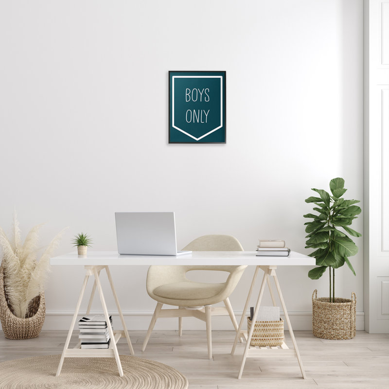 Art numérique minimaliste pour garçons seulement par Lil 'Rue, Giclée encadrée noir minuit, H 20 po x l 16 po