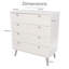 4 Drawer Chest, White Wax Finish