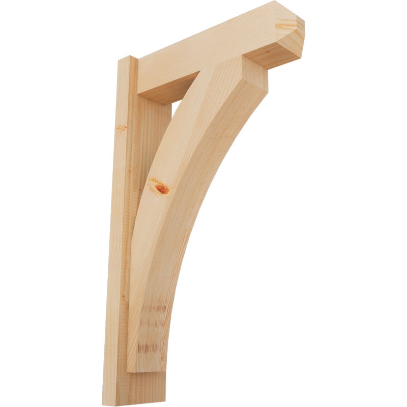 Persienne en bois rustique Thorton Craftsman, Sapin Douglas de 5 1/2 po (lisse),  P 18 po x H 30 po 