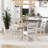 Roane 5 - Piece Extendable Dining Set with Round Extendable Dining Table and 4 Upholstered Dining Chairs-2124763684-2124763685-2124763682