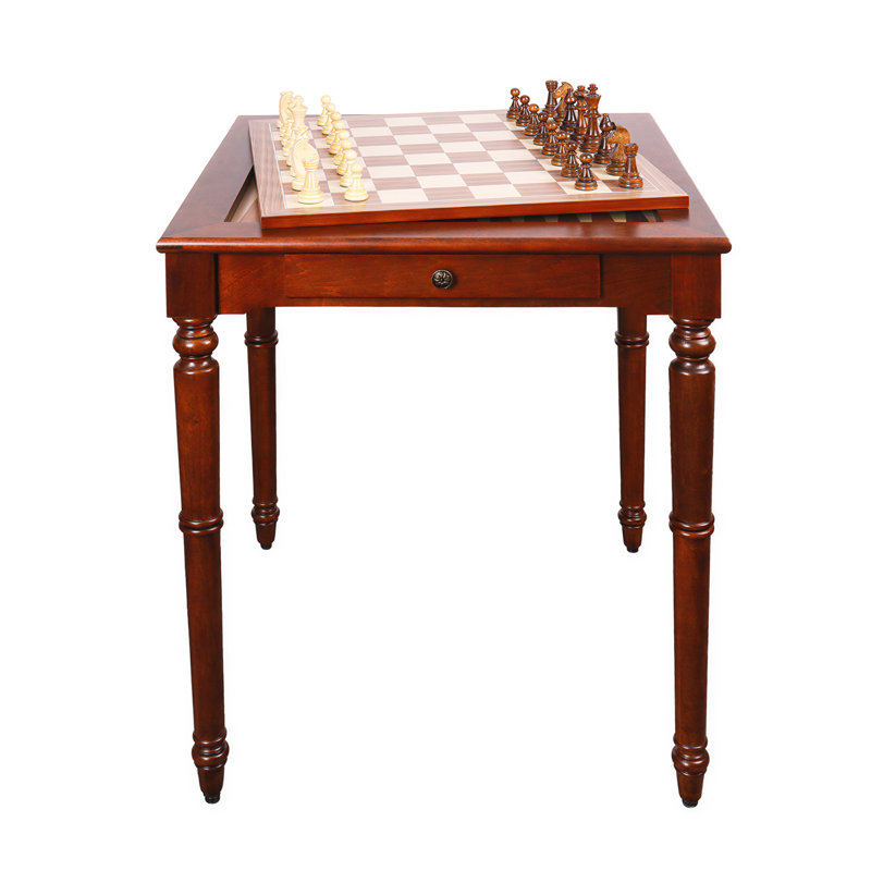 Table basse et table basse en bois massif de qualité supérieure 4-en-1, Cerise foncée